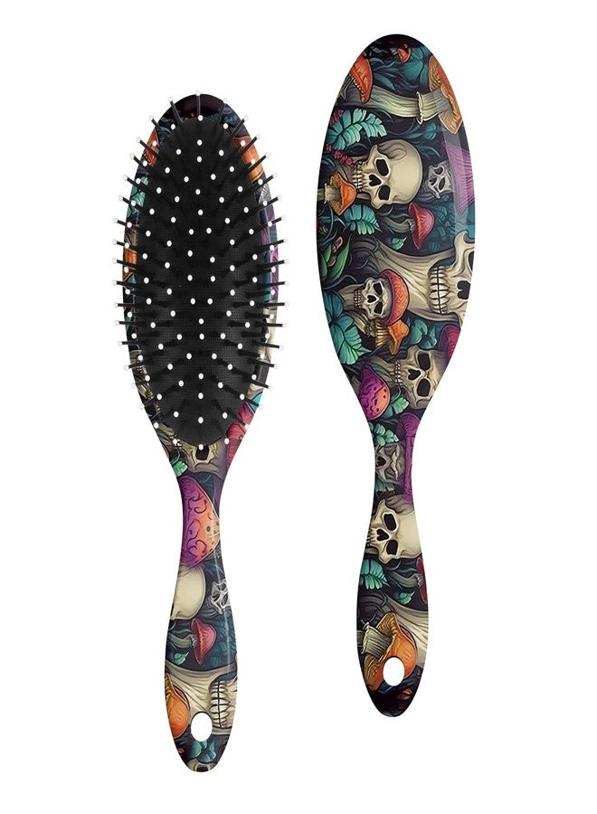 GABraden Hair Brush,Detangling Hair Brush,Soft Bristles for Effortless Tangle Removal,Detangler Hairbrush for Women Men Boys Girls Wet Dry All Hair Types (Skeleton Mushroom) - Image 1